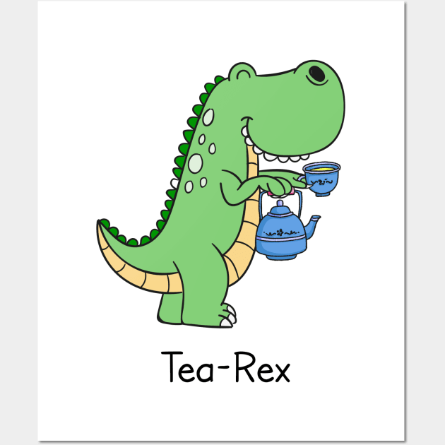 Tea Rex Wall Art by Printadorable